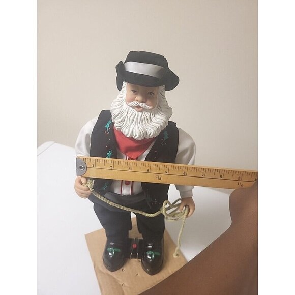 Vintage Holiday Time Dancing Animated Cowboy Santa Wish You Merry Christ… - Picture 12 of 16